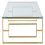 Menzel Glass Top Coffee Table - Chic Decora