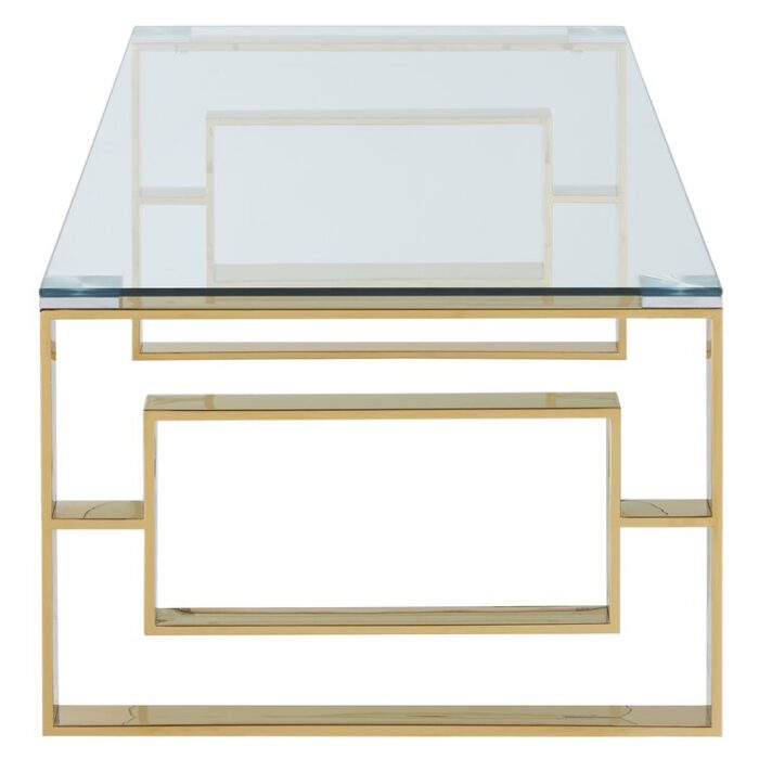 Menzel Glass Top Coffee Table - Chic Decora