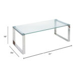 Mihran Glass Top Coffee Table - Chic Decora