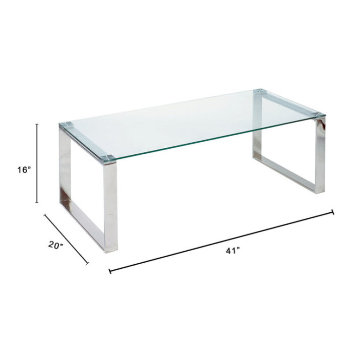 Mihran Glass Top Coffee Table - Chic Decora