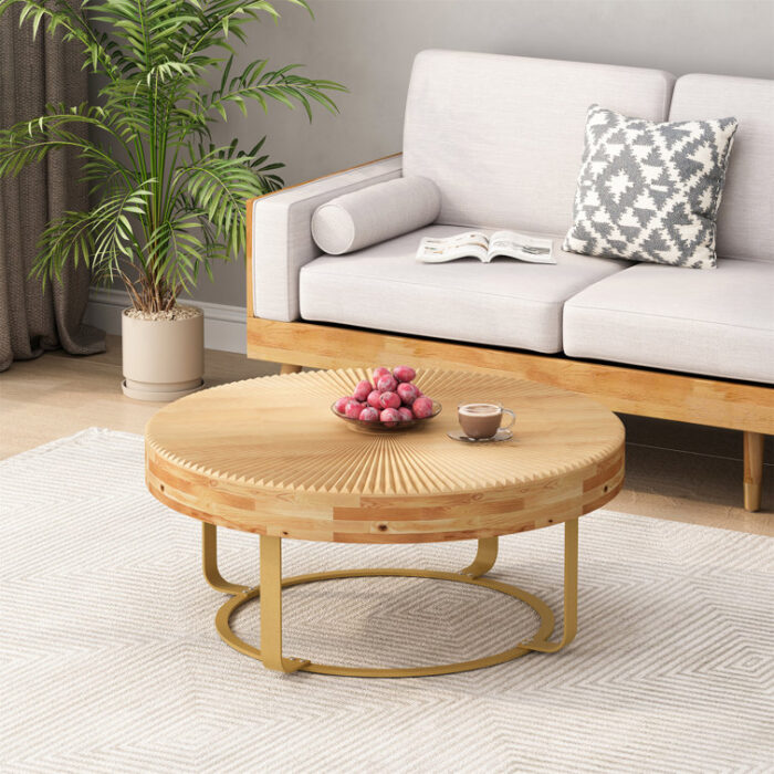 Modern Round Coffee Table - Chic Decora