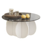 Nahira Glass Top Single Coffee Table - Chic Decora