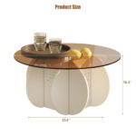 Nahira Glass Top Single Coffee Table - Chic Decora