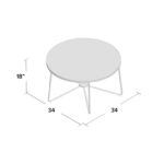 Nashville Glass Top Coffee Table - Chic Decora