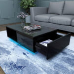 Nelliston LED Coffee Table with Drawer - Chic Decora