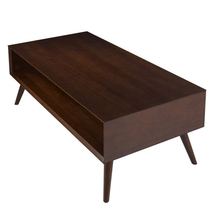 Ohler Solid Wood Coffee Table with Storage - Chic Decora