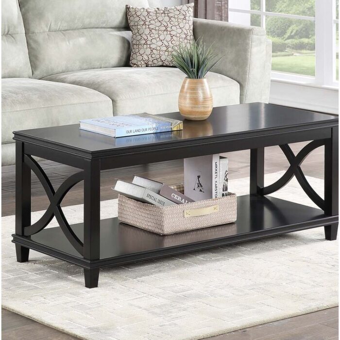 Pettegrow 47″ Coffee Table with Storage with Storage with Solid Wood Frame - Chic Decora