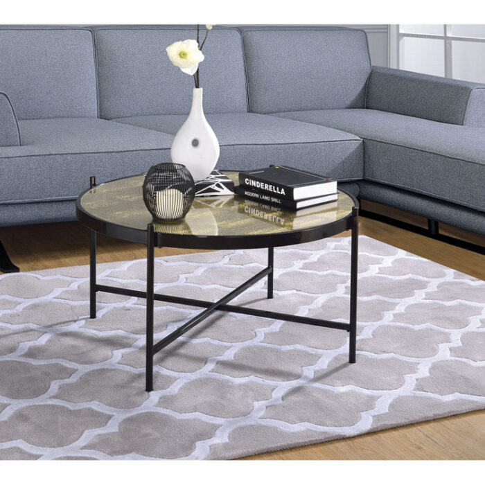 Phinneaus Glass Top Coffee Table - Chic Decora