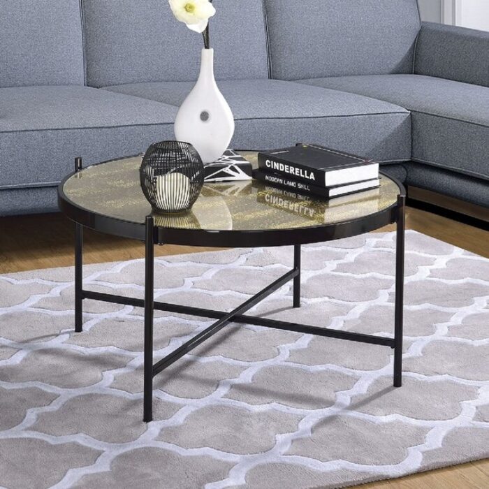 Phinneaus Glass Top Coffee Table - Chic Decora