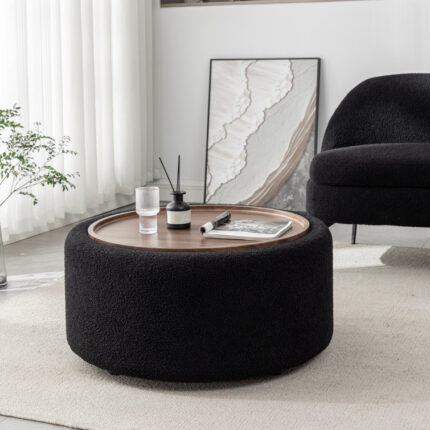 Pietsch Round Coffee Table with Storage - Chic Decora