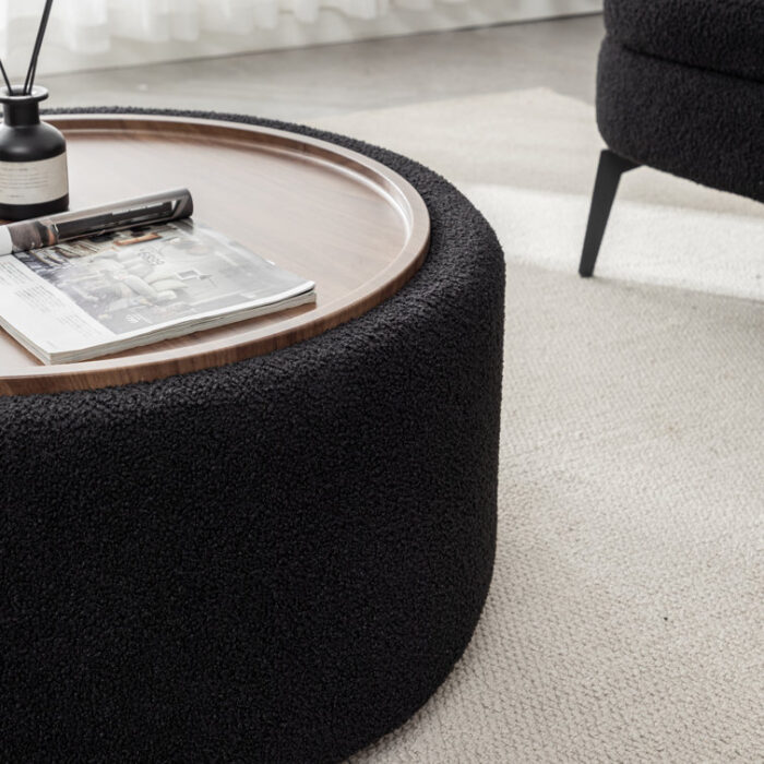 Pietsch Round Coffee Table with Storage - Chic Decora