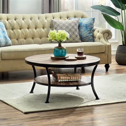 Holte 48″ Glass and Steel Coffee Table - Chic Decora