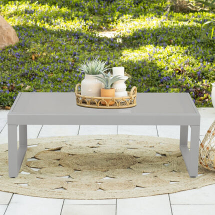 Amarrion Glass Top Coffee Table - Chic Decora