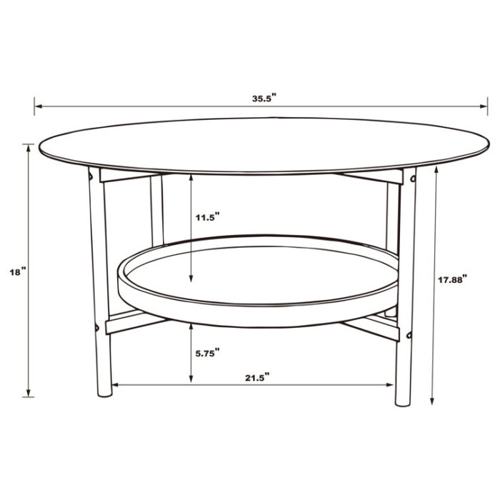 Quantasha Glass Top Coffee Table - Chic Decora