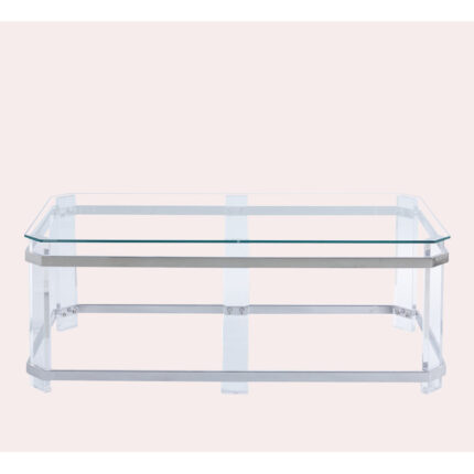 Quentine Glass Top Coffee Table - Chic Decora