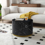 Round Faux Marble Coffee Table - Chic Decora