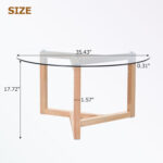 Round Glass Coffee Table with Tempered Glass Top and Sturdy Base - Chic Decora