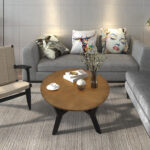 Round Wooden Coffee Table - Chic Decora