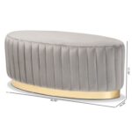 Sabornton Velvet Ottoman - Chic Decora