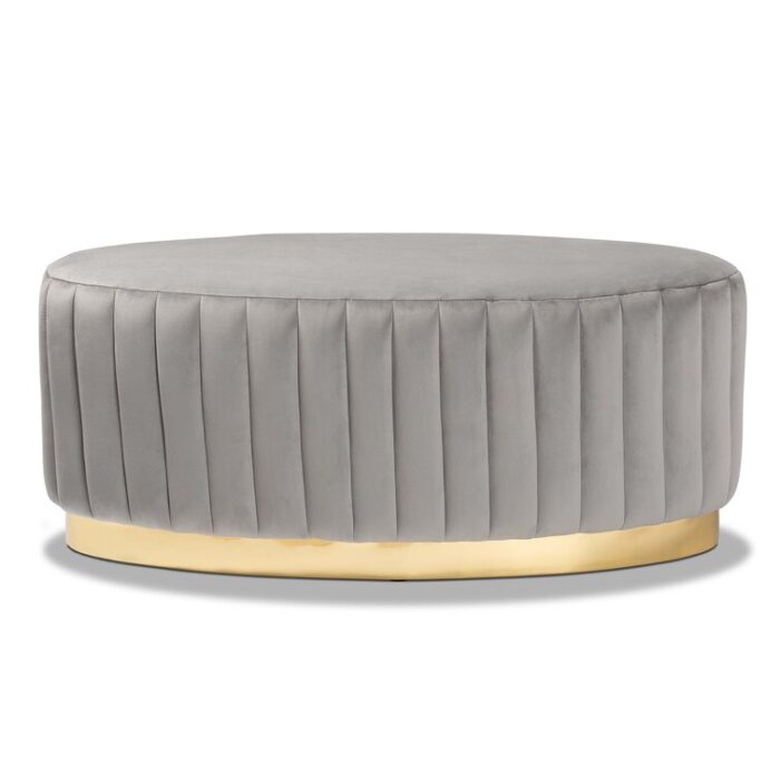 Sabornton Velvet Ottoman - Chic Decora