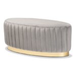 Sabornton Velvet Ottoman - Chic Decora