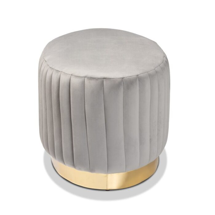 Sabornton Velvet Ottoman - Chic Decora