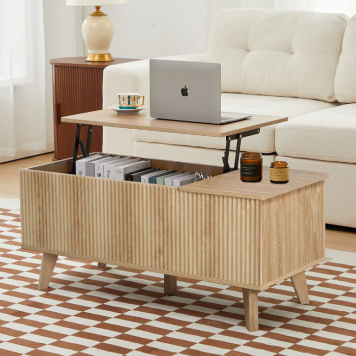 Saltash Lift Top Coffee Table with Storage - Chic Decora