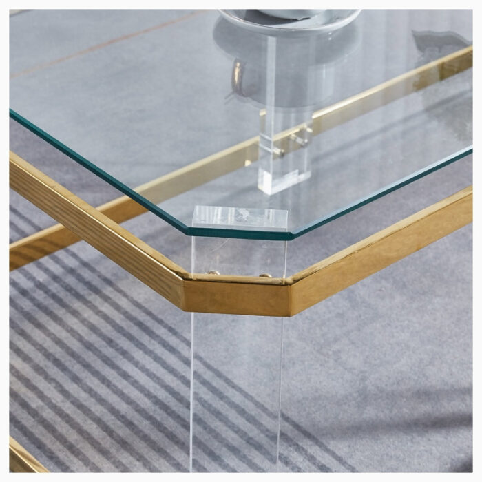 SelenÂ Â Glass Top Coffee Table - Chic Decora