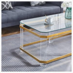 SelenÂ Â Glass Top Coffee Table - Chic Decora