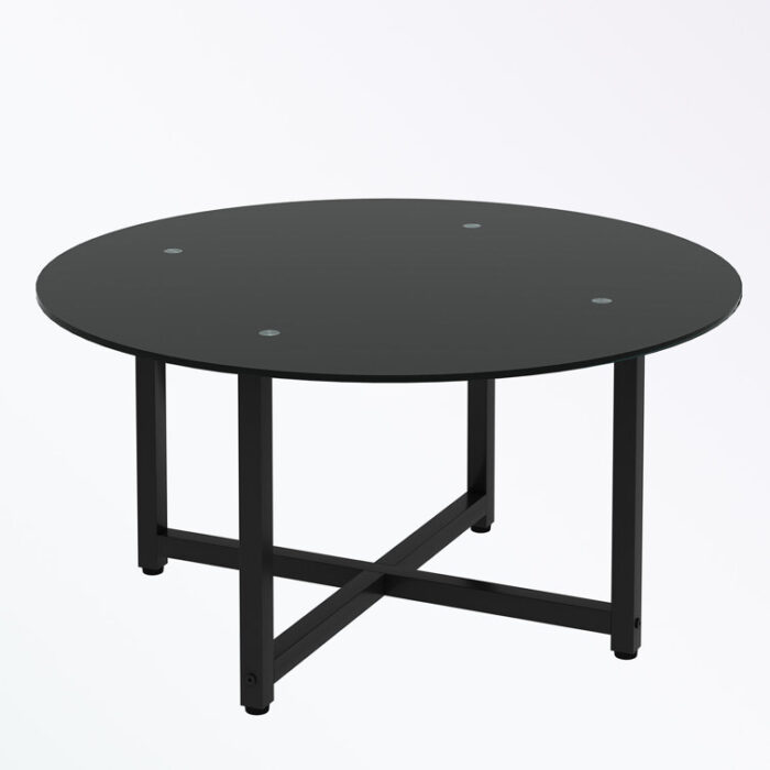 Sereya Glass Top Single Coffee Table - Chic Decora