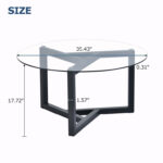 Shadia Glass Top Coffee Table - Chic Decora