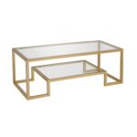 Shumake Glass Top Coffee Table - Chic Decora