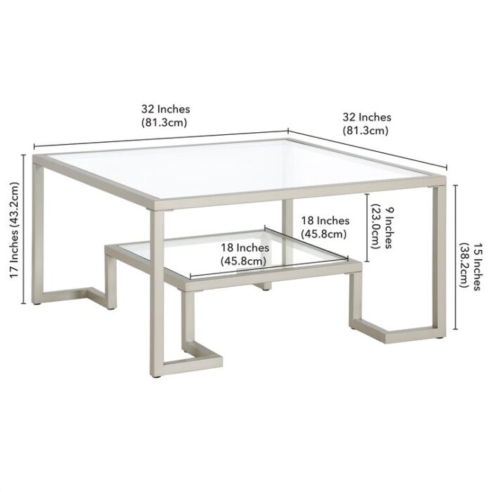 Shumake Glass Top Coffee Table - Chic Decora