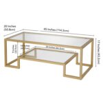 Shumake Glass Top Coffee Table - Chic Decora