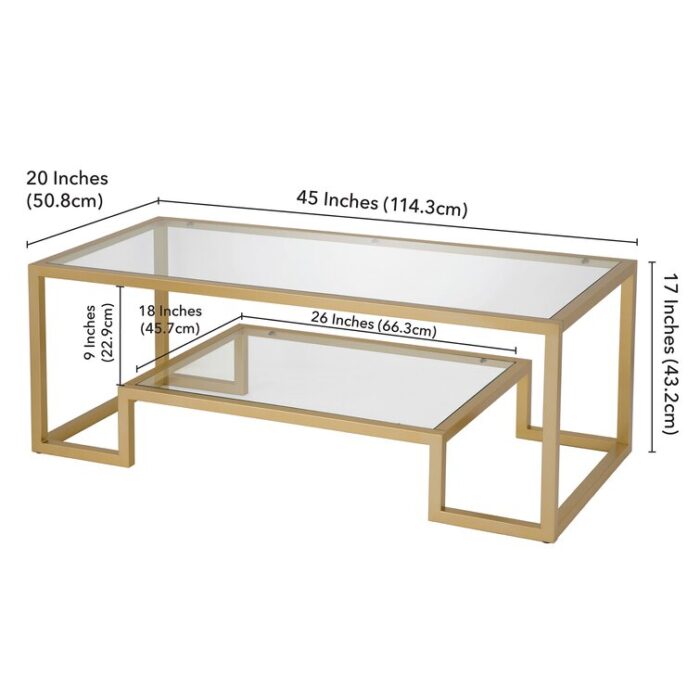 Shumake Glass Top Coffee Table - Chic Decora