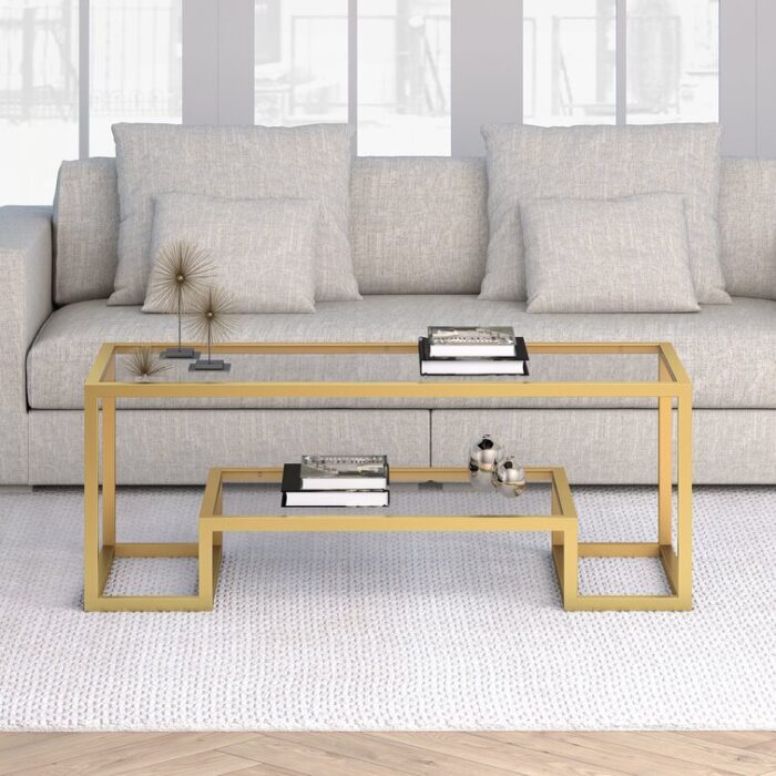 Shumake Glass Top Coffee Table - Chic Decora