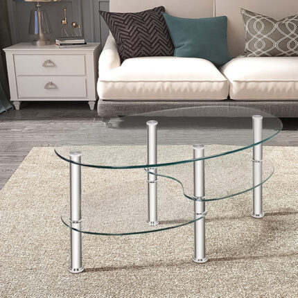 Siguna Glass Top Coffee Table - Chic Decora