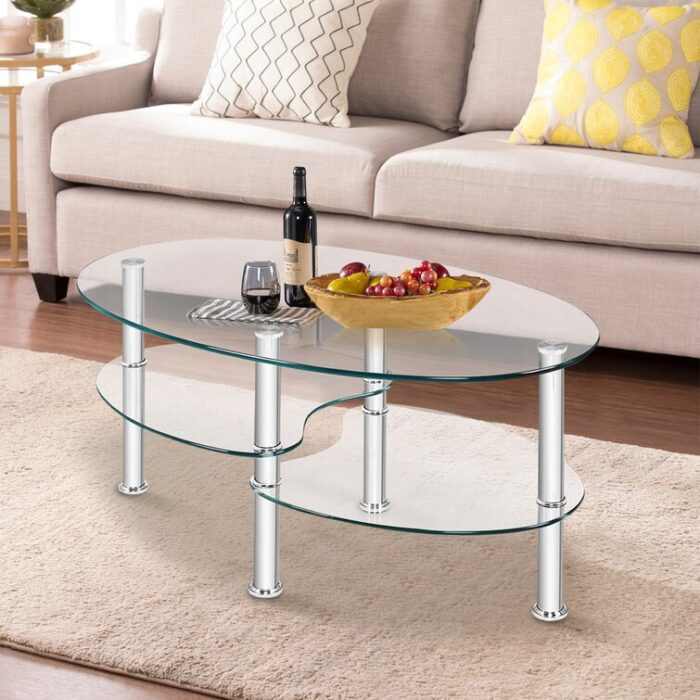 Siguna Glass Top Coffee Table - Chic Decora