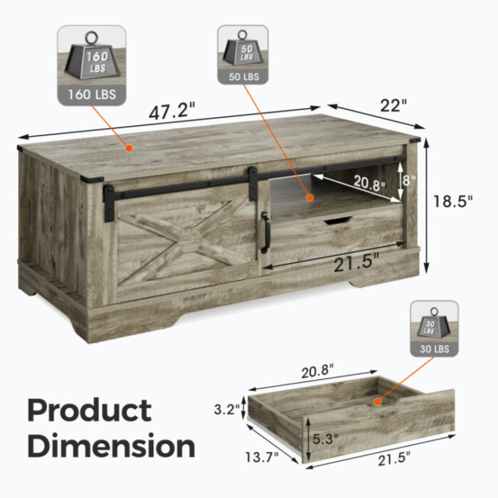 Single Coffee Table - Chic Decora