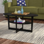 Sled Oval Coffee Table with Storage - Chic Decora