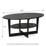 Sled Oval Coffee Table with Storage - Chic Decora