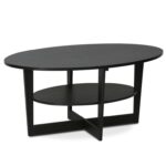 Sled Oval Coffee Table with Storage - Chic Decora