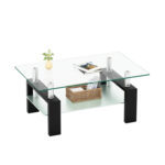 Spedding Glass Top Coffee Table - Chic Decora