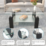 Spedding Glass Top Coffee Table - Chic Decora