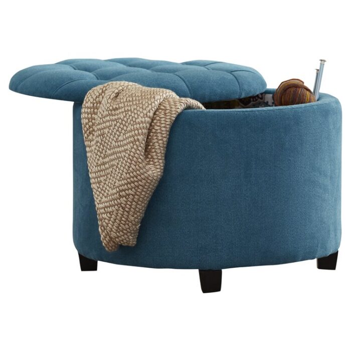 Sumava Upholstered Storage Ottoman - Chic Decora