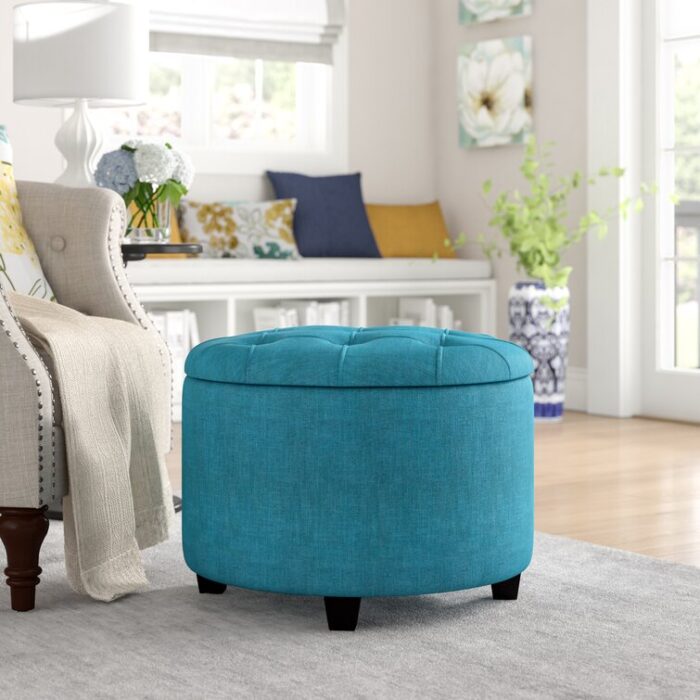 Sumava Upholstered Storage Ottoman - Chic Decora