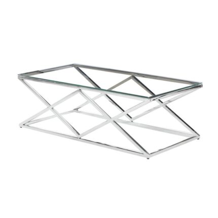 Tanja Glass Top Coffee Table - Chic Decora