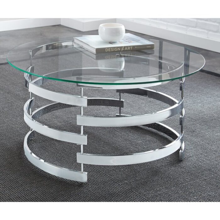 Telly Glass Top Coffee Table - Chic Decora