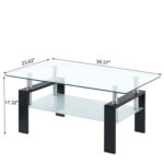 Tempered Clear Glass Coffee Table - Chic Decora