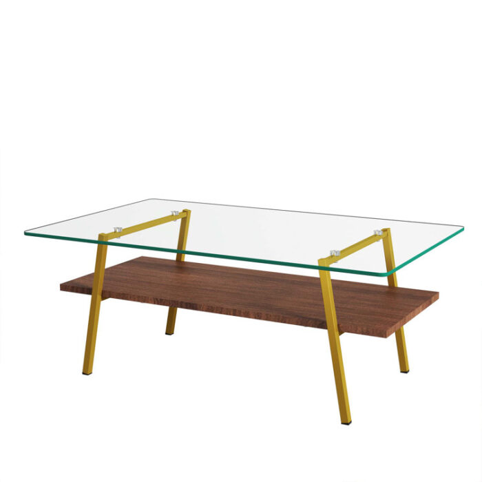 Tempered Glass Tabletop With Metal Legs - Chic Decora